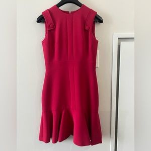 Deep red dress with pockets n zipper back